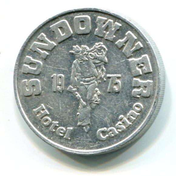 1975 Sundowner Hotel & Casino Reno, NV Aluminum Free Play Slot Token (b289-1) - Picture 1 of 2